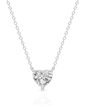 Brilliant Diamond Birlliant Diamond 1 1/4 Carat Lab Grown Diamond Heart Pendant - Metallic