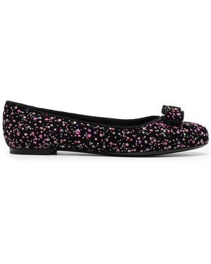 Ferragamo Ladies Flats, Us - Black