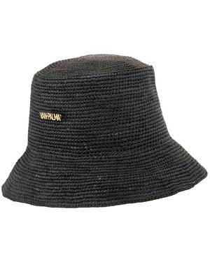 Van Palma Gina Toquilla Straw Hat - Black
