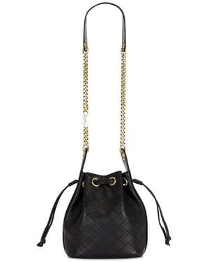 Saint Laurent Cassandre Lambskin Bucket Bag - Black