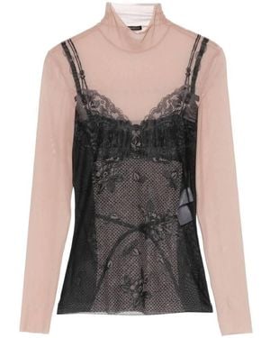 Balenciaga Trompe L'Oeil Lingerie Top - Black