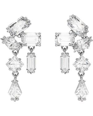 Swarovski Mesmera Cluster Drop Earrings - Metallic