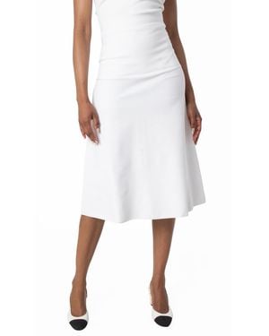Ferragamo Ferragamo A-Line Midi Skirt - White