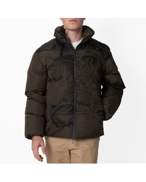 Burberry Ekd Printed Puffer Jacket - Black