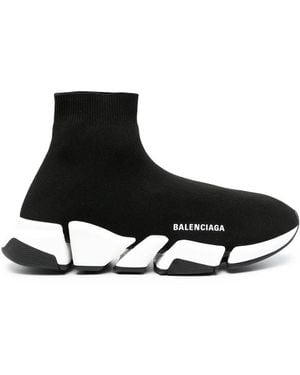 Balenciaga Technical 3D Recycled Knit Speed 2.0 Trainers, Brand Size 41 Us - Black