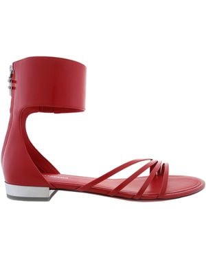 Ferragamo Ferragamo Clivia Florence Leather Flat Sandals, Size 7 C - Red