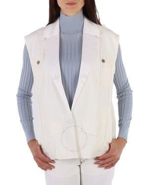 Filles A Papa Ladies Bonie Denim Jacket, Brand Size 0 - White