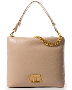 Liu Jo Lapuffy Chain-Linked Shoulder Bag - Natural