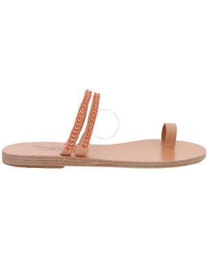 Ancient Greek Sandals Ladies Skalida Flat Sandals - Pink