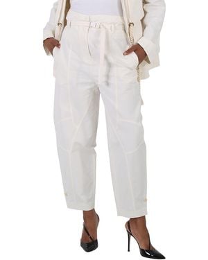 Stella McCartney Ladies High-Waist Tapered Pants, Brand Size 42 (Us Size 10) - Natural
