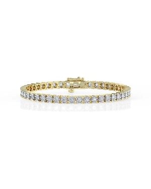 Brilliant Diamond 2 Cttw Round Lab Grown Diamond Tennis Bracelet - Metallic