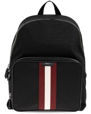 Bally Code Nylon Fabric Backpack - Black