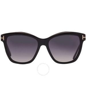 Tom Ford Lucia Polarized Smoke Cat Eye Sunglasses Ft1087 01d 54 - Purple