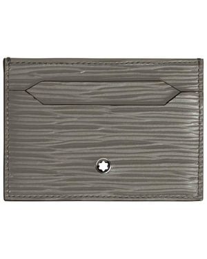 Montblanc 4810 Leather Card Holder 5Cc - Grey