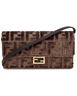 Fendi Shoulder Bag Baguette - Brown
