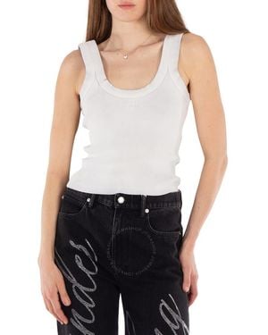 T By Alexander Wang Logo Tank Top - White