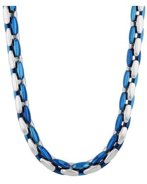 Robert Alton Stainless Steel With & Finish Link Chain - Blue