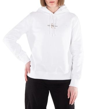 Calvin Klein Fleece Monogram Hoodie, Brand - Grey