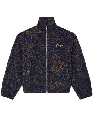 KENZO Embroidered Logo High-Neck Jacket - Blue