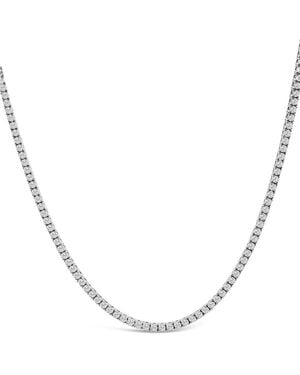 Haus of Brilliance 14K 10 3/4 Cttw Lab Grown Diamond Tennis Necklace - Metallic