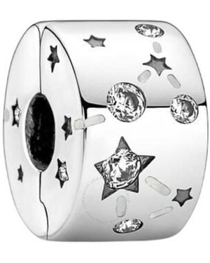 PANDORA Moments Sterling Stars And Galaxy Charm - White