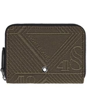 Montblanc Khaki 4810 Jacquard Mini Zip Wallet - Green