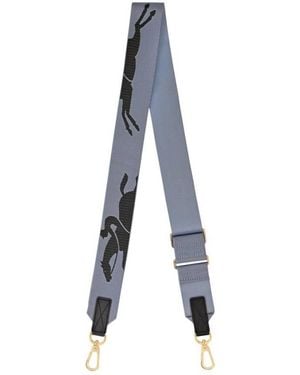Longchamp Slate Canvas Shoulder Strap - Blue