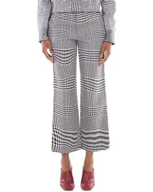 Burberry Monochrome Vintage Check Pants, Brand Size 6 Us - Gray