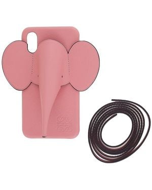 Loewe Elephant Leather Iphone 11 Case - Pink
