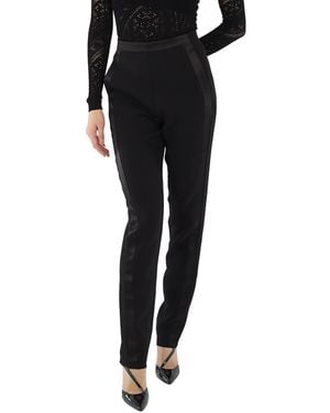Roberto Cavalli Ladies Stretch Wool Crepe Trousers, Brand Size 40 (Us - Black
