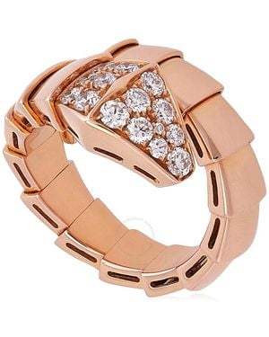BVLGARI Serpenti Viper One-Coil Rose Ring, Size Small - Pink