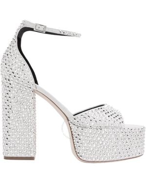 Paris Texas Silver Diamond Tatiana Platform S - White