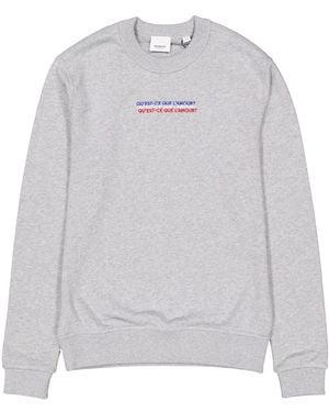 Burberry "Qu'Est-Ce Que L'Amour? Sweatshirt - Gray