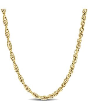 Amour 3.7Mm Singapore Chain Necklace - Metallic