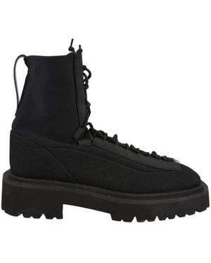 Ferragamo Atlante 2 Hybrid Combat Boots - Black