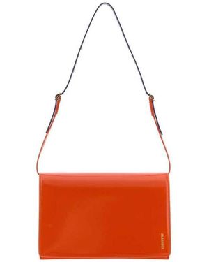 Jil Sander Leather Small File Shoulder Bag Paprika Borse A Mano - Red