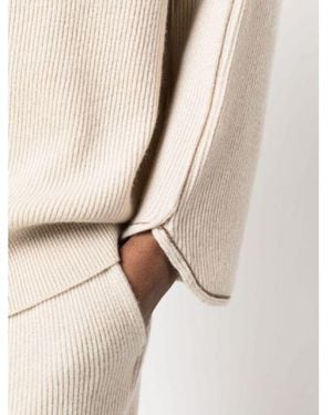 Brunello Cucinelli Ribbed Knit Jumper, Size X-Large - Natural