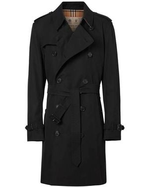 Burberry Kensington Heritage Mid-Length Coat, Brand Size 54 Us - Black