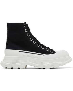 McQueen Tread Slick Lace Up Trainers, Brand Size 35.5 Us - Black