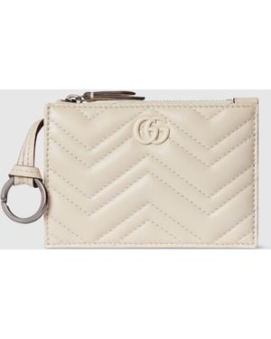 Gucci Gg Marmont Zip Key Pouch - Natural