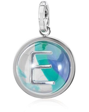 Burberry Marbled Resin 'e' Alphabet Charm - Blue