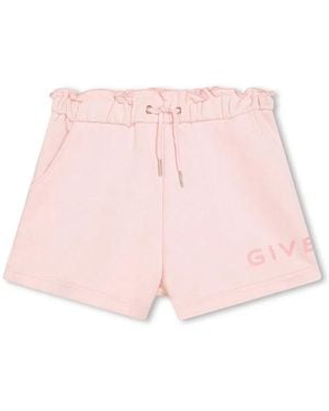 Givenchy Girls Logo Print Shorts - Pink