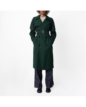 Burberry Castleford Double-Breasted Trench Coat, Brand Size 0 Us - Green