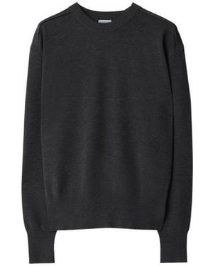 Burberry Lightweight Crew-Neck Wool Jumper - Black