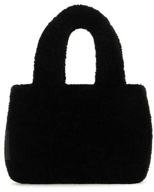 AMINA MUADDI Shearling Amini Giuly Handbag Blasilha Borse A Mano - Black