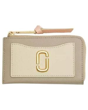 Marc Jacobs Utility Snapshot Top Zip Leather Wallet - Natural