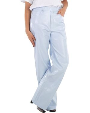 ROTATE BIRGER CHRISTENSEN Ladies Artic Ice Embossed High Rise Trousers - Blue