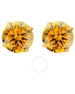 Maulijewels 2.50Ct 14K Gra Certified D-Vvs1 Round Diamond Moissanite Diamond Screw Back Studs Earrings For - Metallic