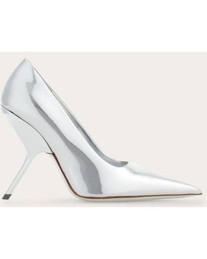Ferragamo Eva Patent Leather Court Shoes - White