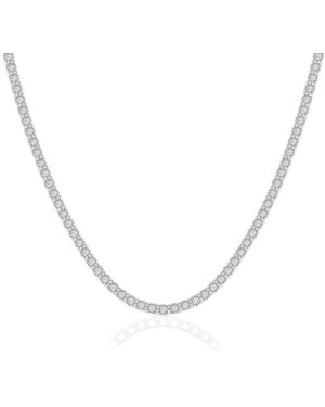 Brilliant Diamond Lab Grown Diamond Tennis Necklace - Metallic